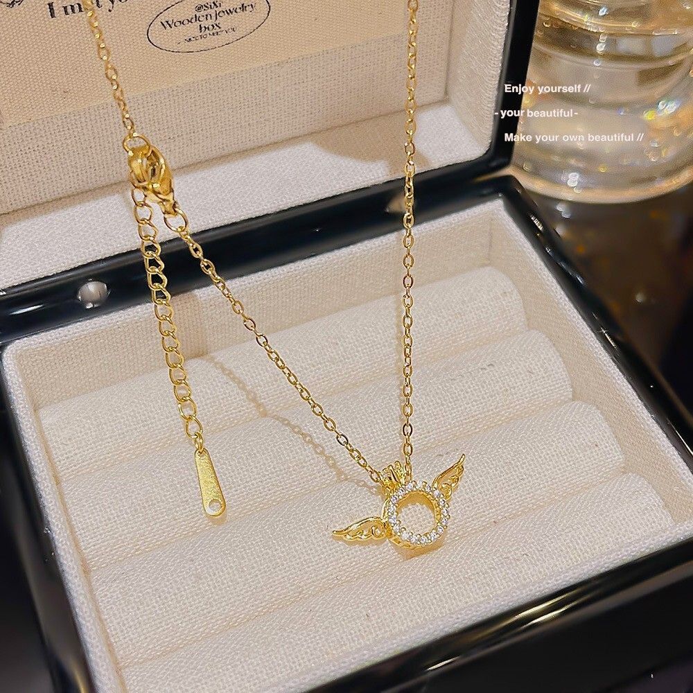 韓版鈦鋼頸鏈 輕奢氣質鎖骨鏈 百搭吊墜飾品 防敏感不掉色- X094 鈦鋼真金保色 18K