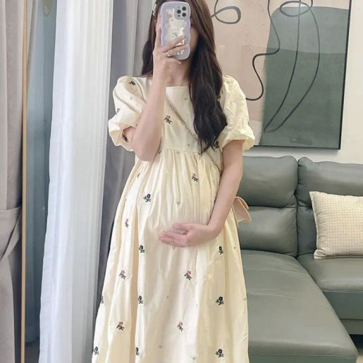 slim fit dress slacks Summer new Korean style plus size maternity wear loose mid-length fake   Lee Nhi Boutique