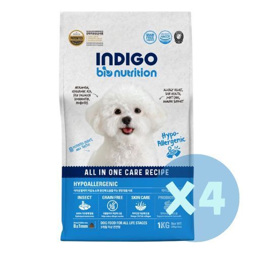 無穀物低過敏性去淚痕配方狗糧 昆蟲蛋白 1kg x 4
