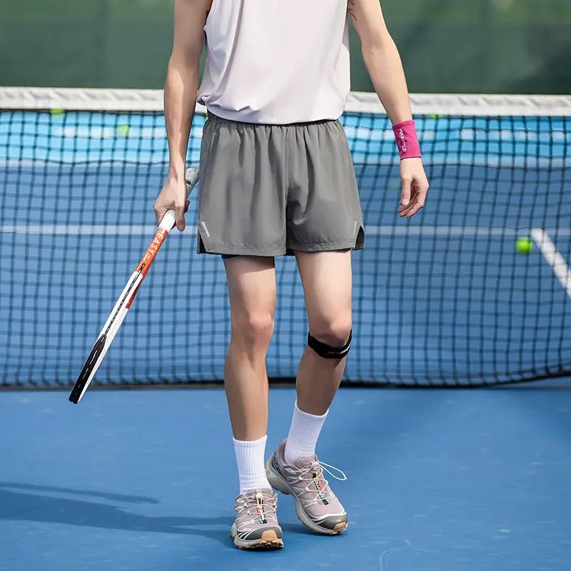 夏季凉感冰丝吸湿速干运动短裤男士防晒高弹二合一跑步健身训练裤