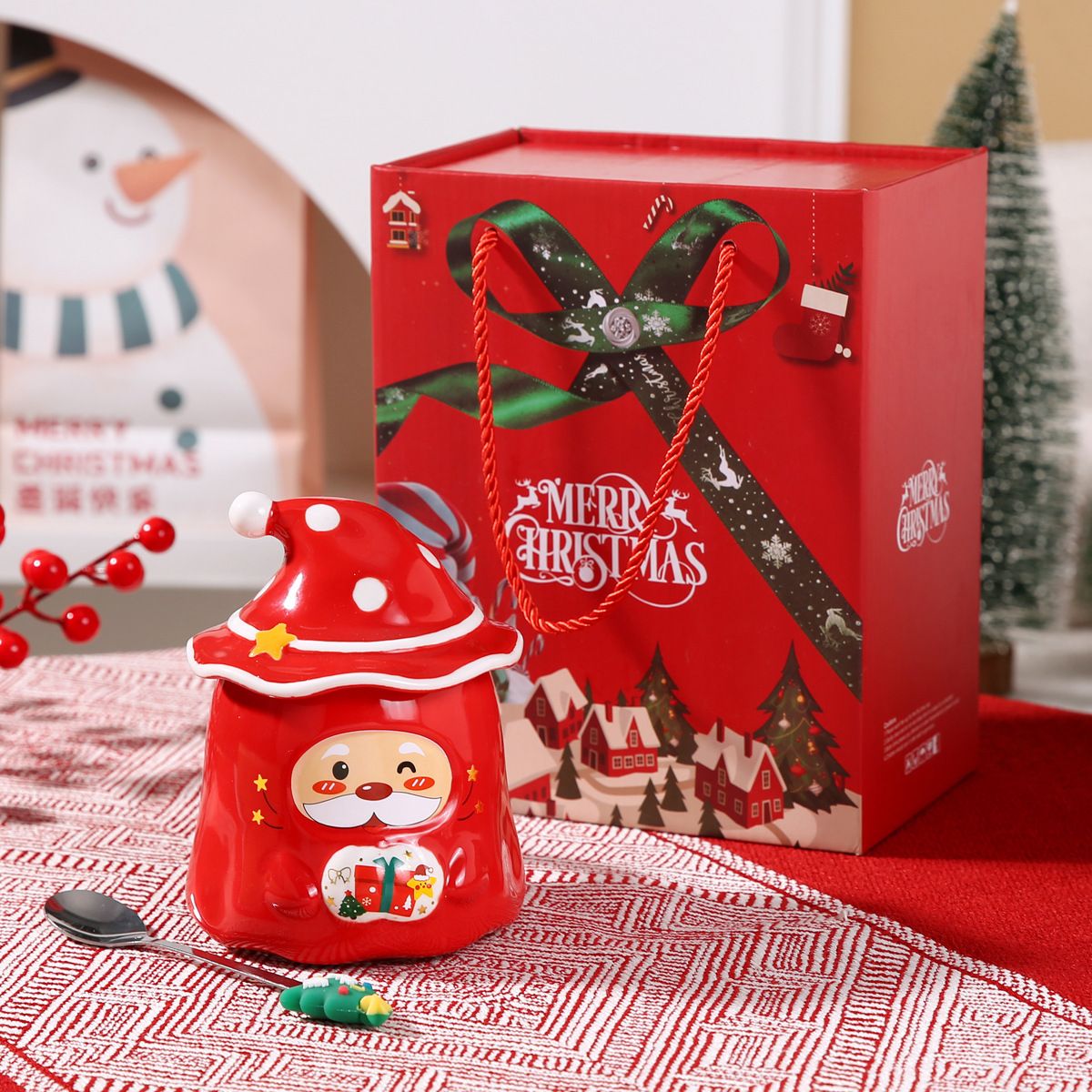 Cute Christmas Gift | Cartoon Ceramic Cup | Santa Claus Water Cup | Coffee Cup|Ceramic Mug (LSA-038)