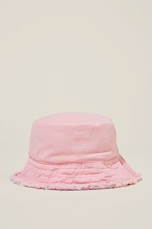 Cotton On Kids - Kids Reversible Bucket Hat - Blush pink/lilac drop