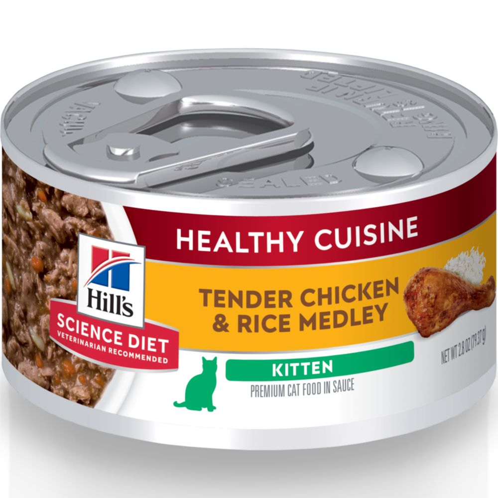 [6PCS SET] Kitten Healthy Cuisine Roasted Chicken & Rice Medley Cat Canned 2.8OZ 新舊包裝發貨