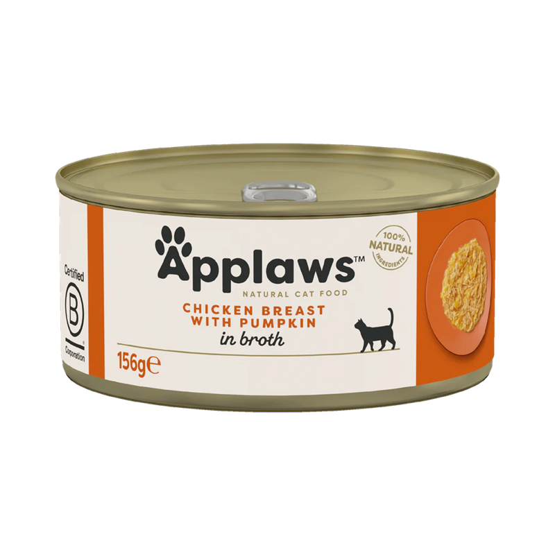 Broth Cat Tins - Chicken Breast & Pumpkin in Broth 156g #2010