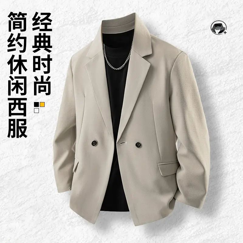 新款2025男西服职业潮流百搭商务宽松修身