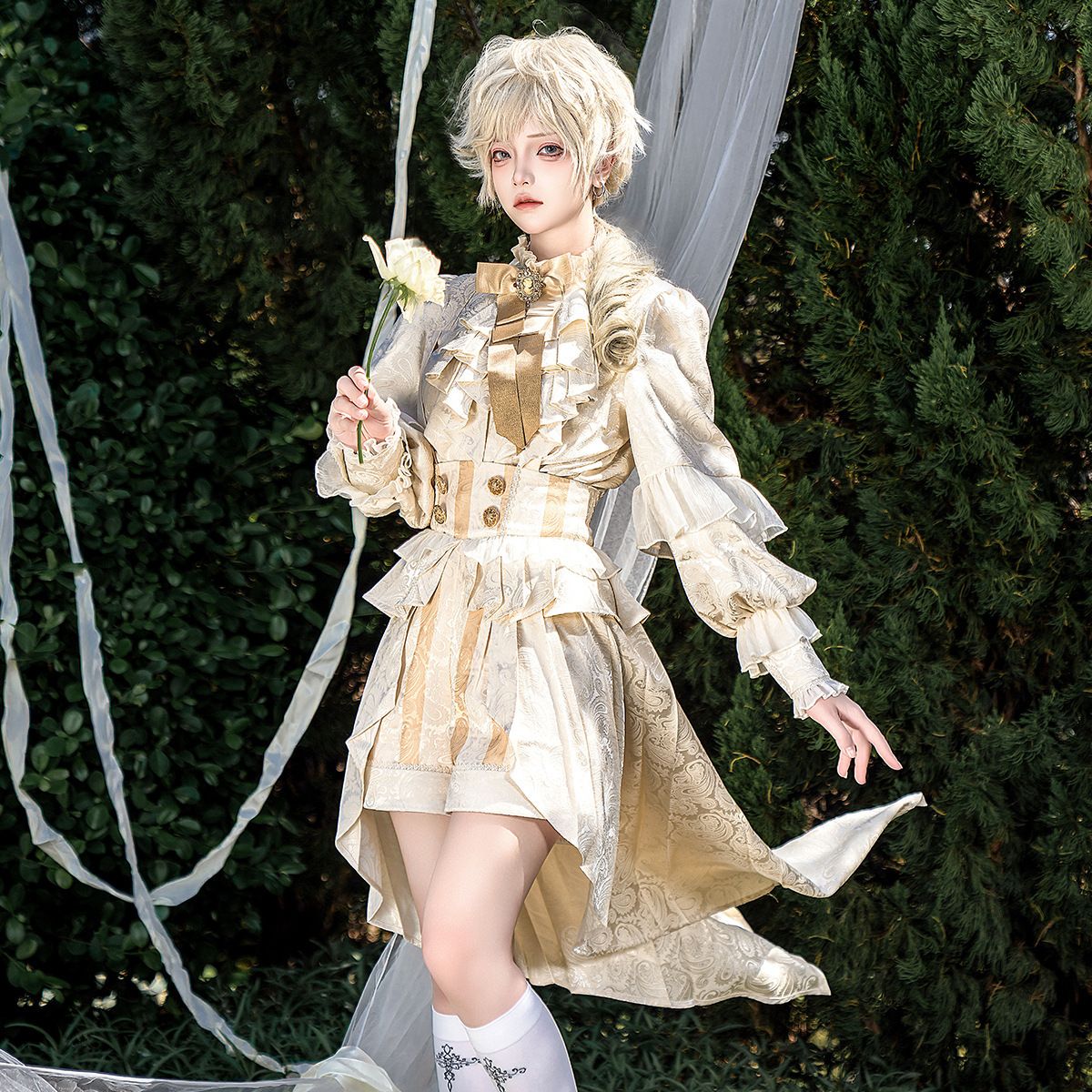 原創小王子洛麗塔女Lolita上衣背帶褲日常可愛風套裝716