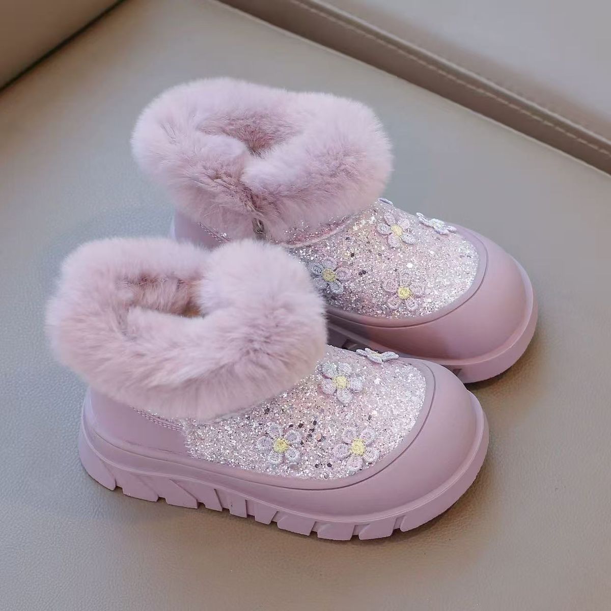 女童雪地靴冬季兒童雪地棉新款棉鞋女寶加厚防水保暖鞋子