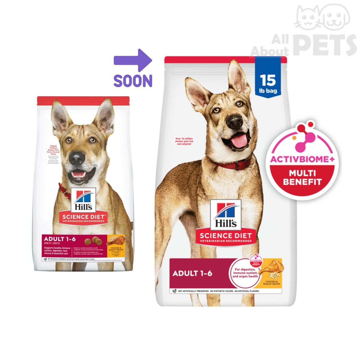 Canine Adult 1-6 Chicken & Barley Recipe Dry Dog Food (15LB) Exp:2025-10-01