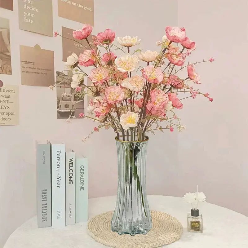 轻奢高档仿真花摆设杜鹃花假花客厅餐桌仿生花束装饰插花家居平行进口