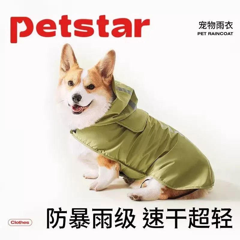 狗狗防水雨披反光泰迪比熊專用柯基雨天衣服