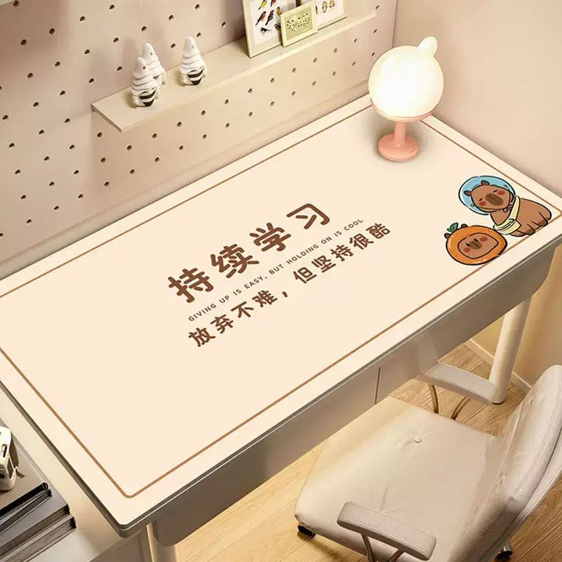 卡皮巴拉桌墊兒童護眼小學生學習桌寫字檯卡通人造革防護墊