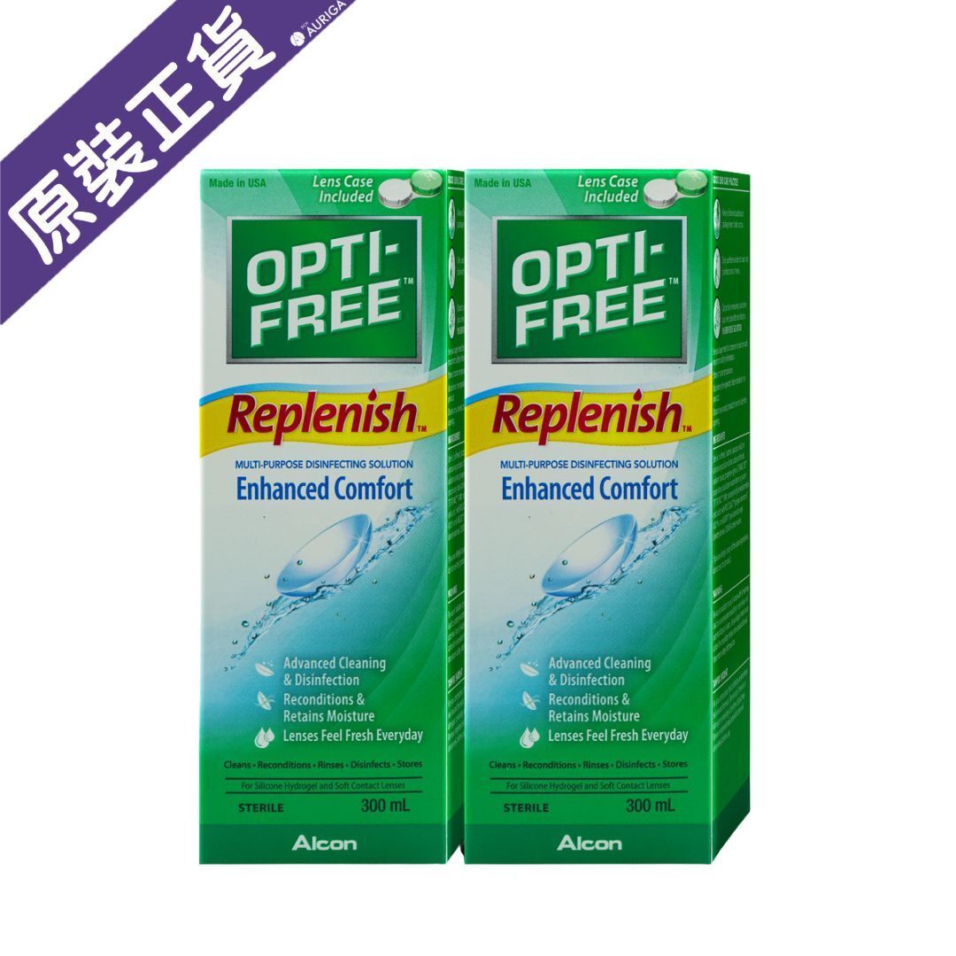 OPTI-FREE Replenish 多功能隱形眼鏡消毒藥水 300ml  2支