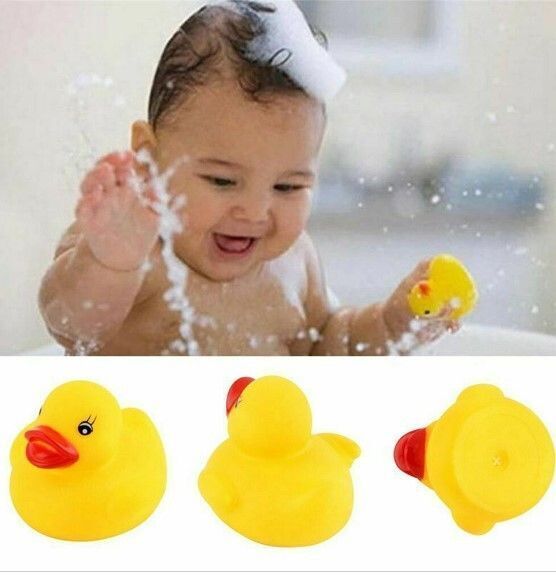 一隻 嬰兒沖涼小鴨 寶寶沐浴玩具 小鴨子 捏會響益智玩具鴨 沖涼小黃鴨