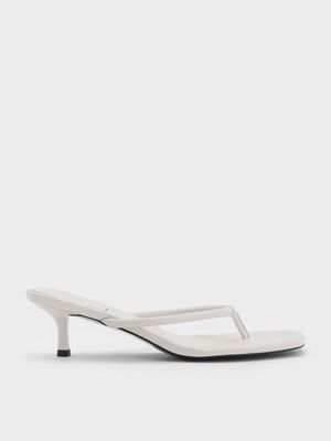Charles & Keith - 夾腳細跟拖鞋