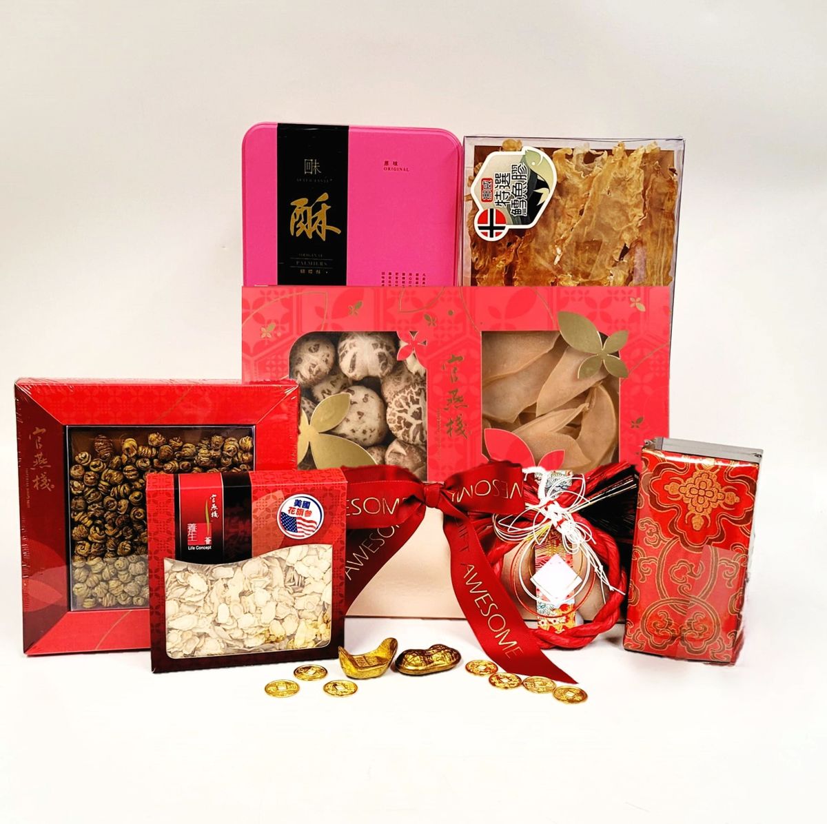 Rose Gold Festive Hamper with Tea I Gift / Mid-Autumn Festival / New Year / Opening Congratulation