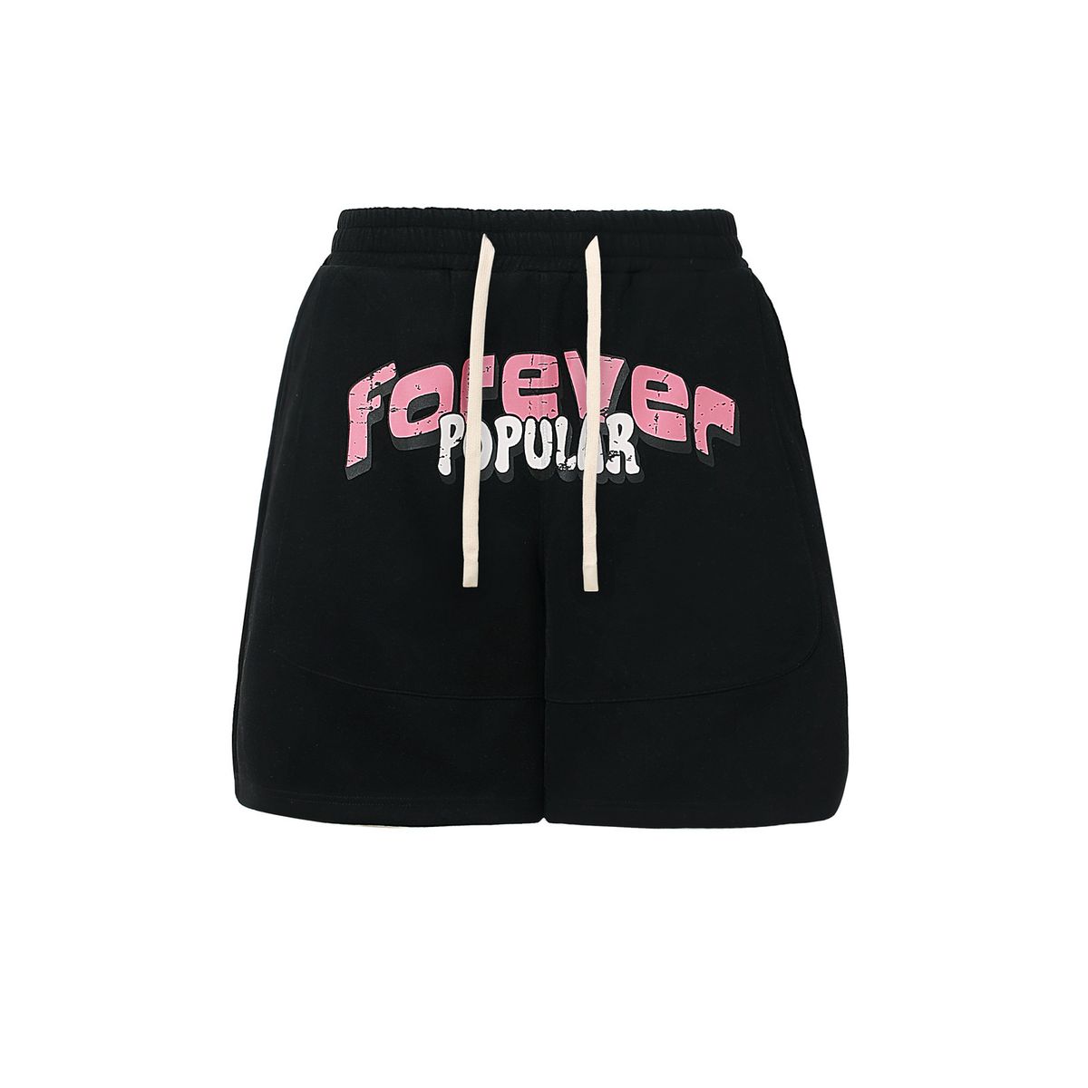 American style street heavy letter print casual shorts men summer trendy loose versatile sports