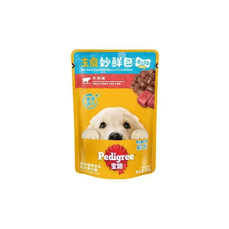 宝/路幼犬成犬妙鲜包整盒12袋 狗湿粮罐头宠物狗狗营养美味零食