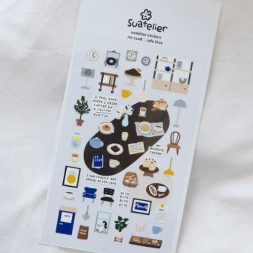 1108-Korean Sticker sheet Suatelier Kawaii Cute stickers, Scrapbooking material made in Korea