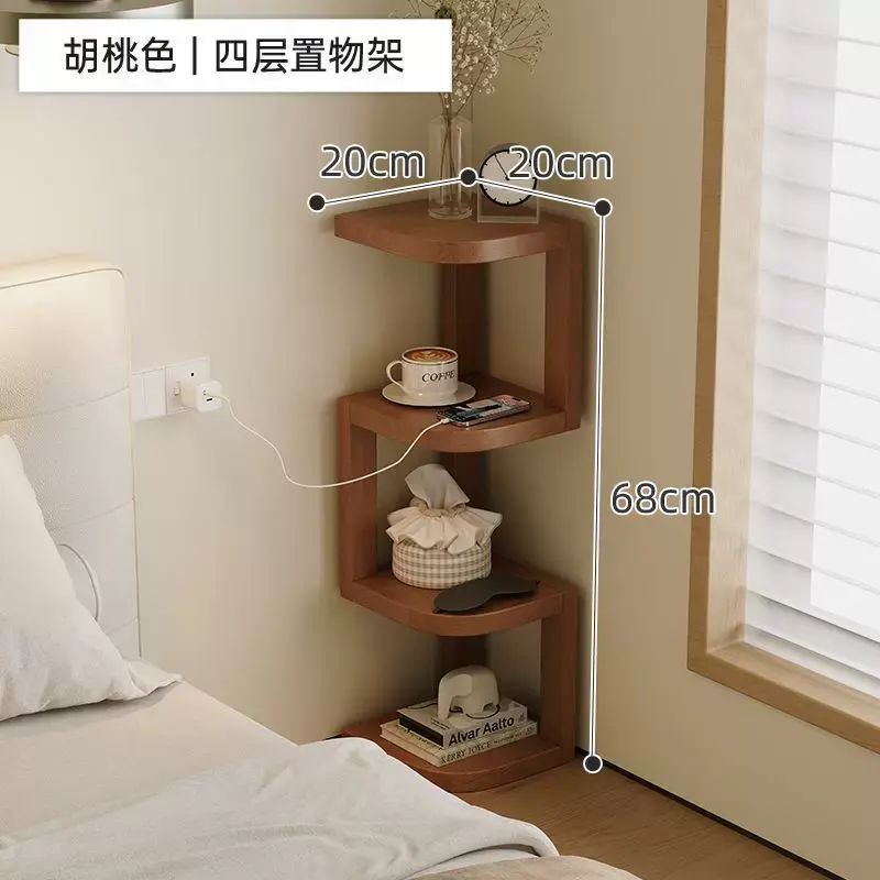 桌上轉角置物架床頭多層收納架臥室夾縫櫃廚房雜物擺放茶具茶杯架