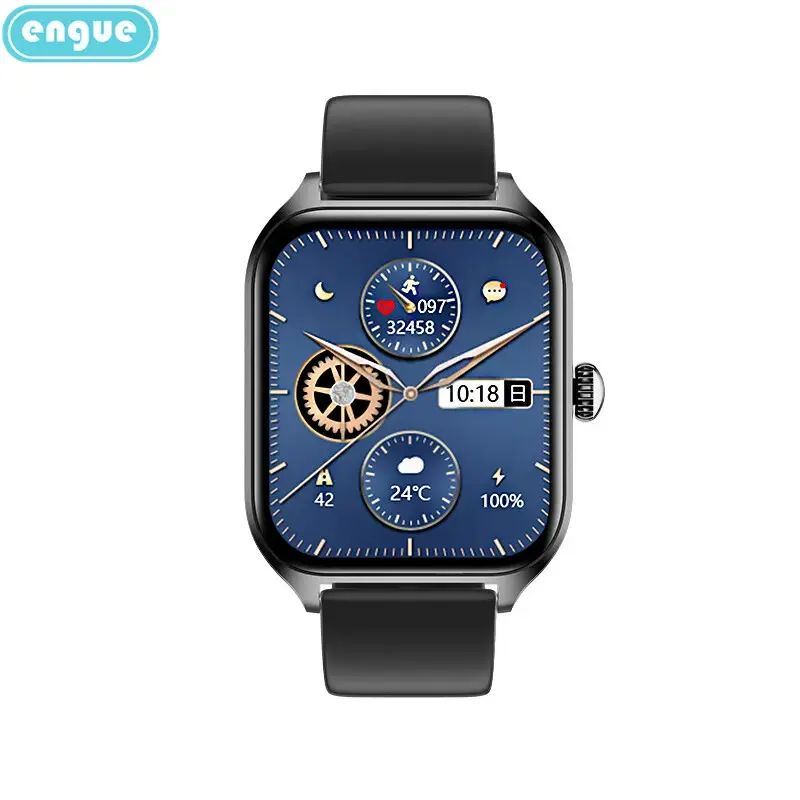 Engue – Touchscreen Smartwatch, Bluetooth Calling, Fitness Tracker, Heart Rate, Sleep Monitoring, Mu