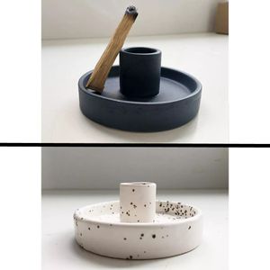 diseno Living 秘魯聖木陶瓷台座 | 北歐蠟燭台 - 隨機顏色(白或藍)(贈品) 