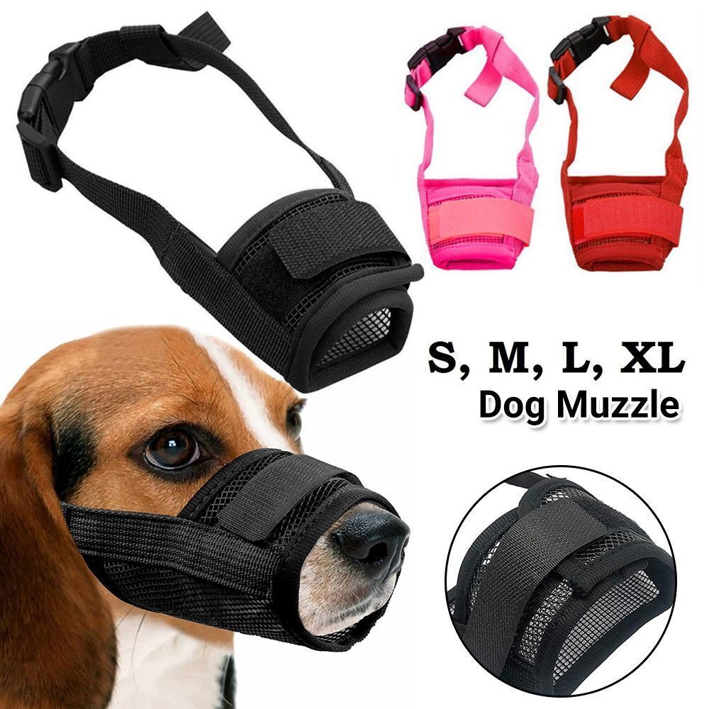 [黑色S]狗狗嘴套 防咬防叫防亂吃嘴罩 可喝水中型犬寵物嘴罩 寵物用品狗套