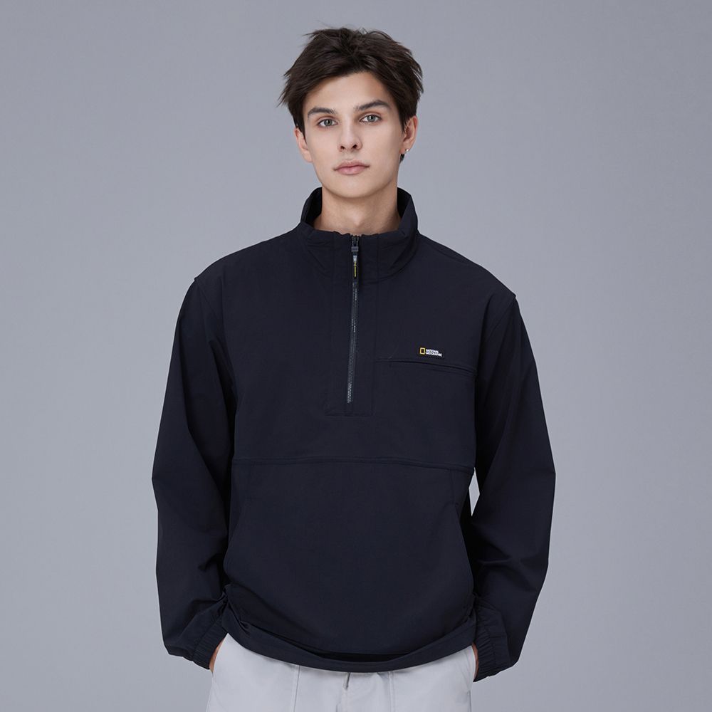 男女同款ARCHELON梭織彈性運動高領Anorak外套