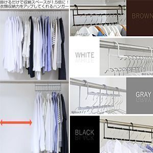 衣櫃空間魔法師 雙層錯位掛架（黑色）#衣物疊掛專業收納#家用衣櫃垂直擴容#獨創50%空間節省設計#1.5倍收納效能驚人提升#層架式懸掛避免衣物褶皺#櫃內空間優化