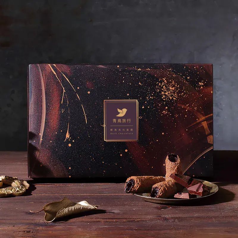 青鳥 醇黑真巧蛋捲8入 144g盒 附提袋 (此日期前最佳 : 01/07/2026) 平行進口 朱古力蛋捲 黑朱古力蛋捲