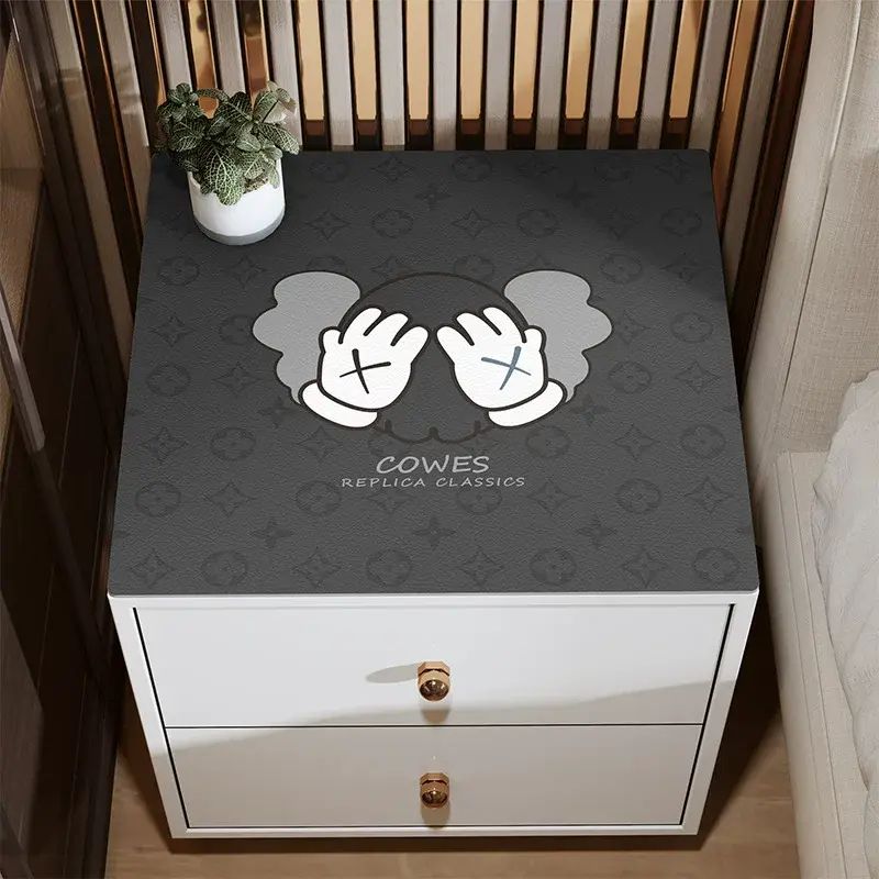 Bedside cabinet cover towel refrigerator dust cover oil-proof