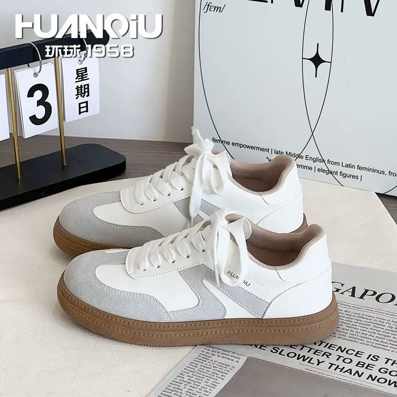环球经典款德训鞋女款2025夏季新款百搭学生校园风厚底休闲鞋板鞋