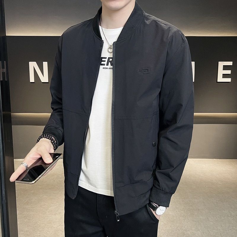 优质棒球领夹克男士2025春季新款韩版潮流帅气修身百搭薄款外套男
