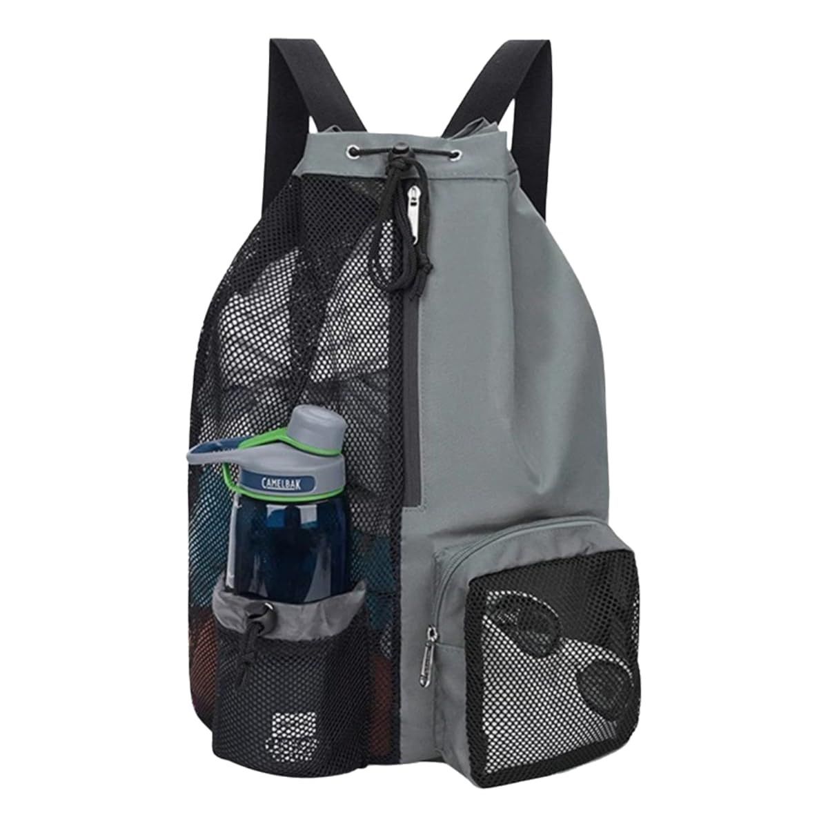 Outdoor Swim Bag Mesh Drawstring Wet Bag Beach Backpack Fitness Portable Exercise Equipment Backpack