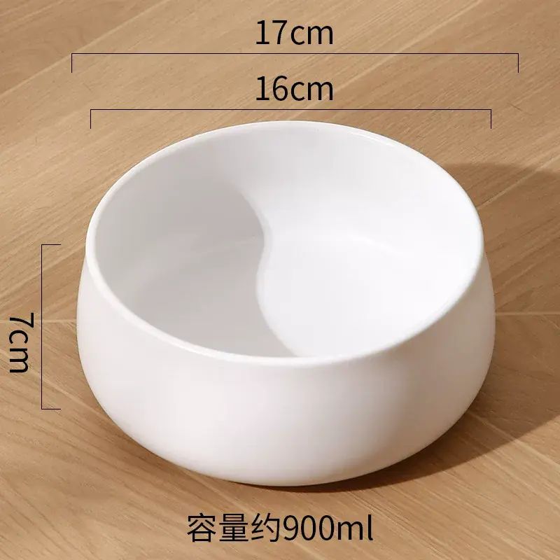Cat bowl ceramic cat food large diameter dog bowl dog basin drinking water pet bowl anti-knock over
