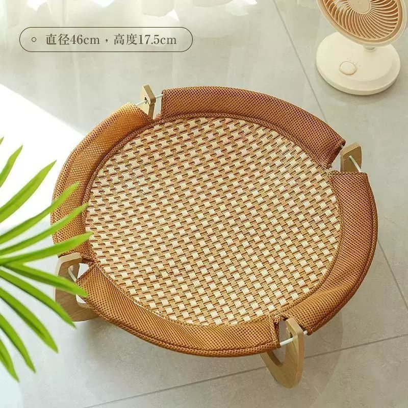 猫窝四季通用可拆洗夏天夏季幼猫咪吊床吊篮小猫床猫咪藤编凉席窝