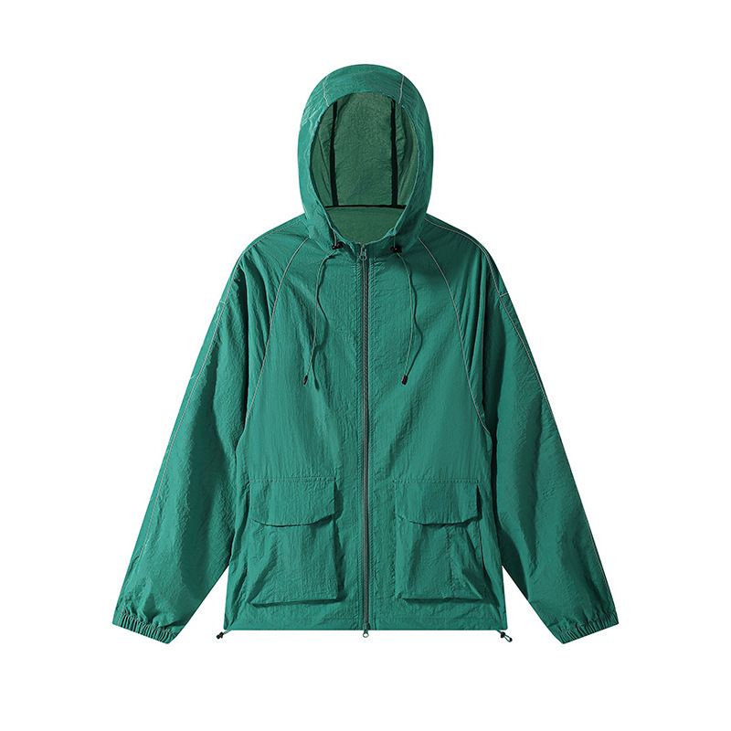 防晒衣夏季新款男女同款潮牌钓鱼户外皮肤衣钓鱼工装连帽防蚊外套