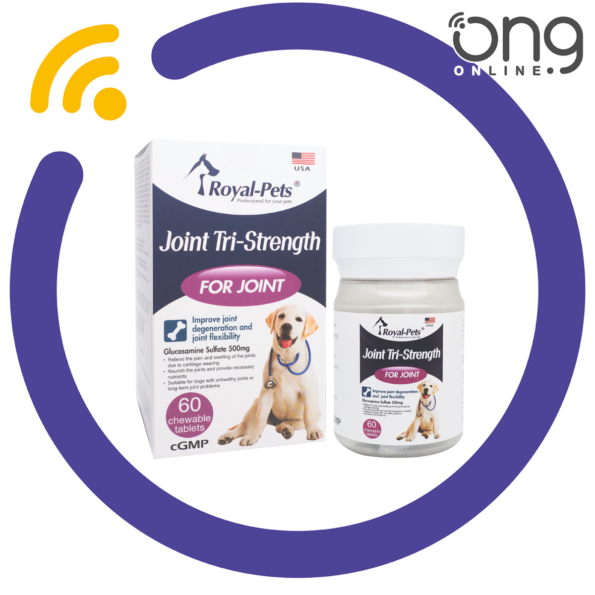 犬用三效關節素 60粒咀嚼片 ✅ 此日期前最佳 :2027年8月1日 【有助軟骨再生】 【適合關節退化】 【幫助緩解活動時的不適】 【平行進口】