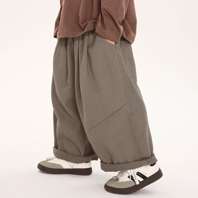 童装男童裤子秋装儿童新款春秋直筒裤中小童纯棉休闲裤长裤