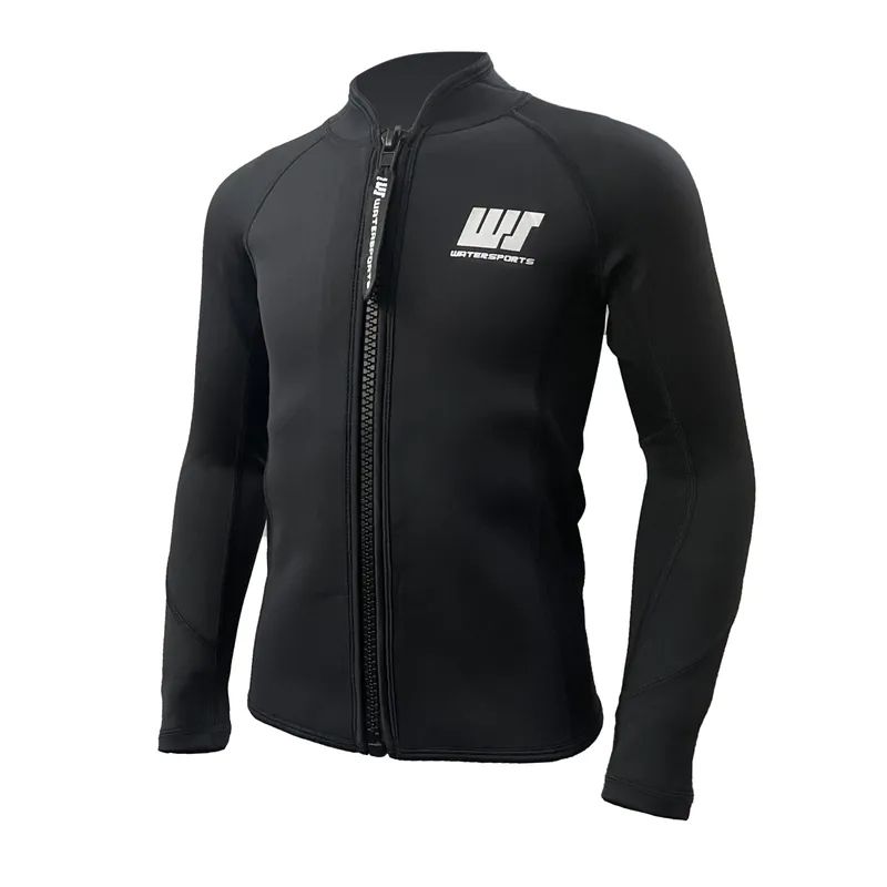 2/1.2mm Child's Chloroprene & Thermal Fleece Jacket - Black