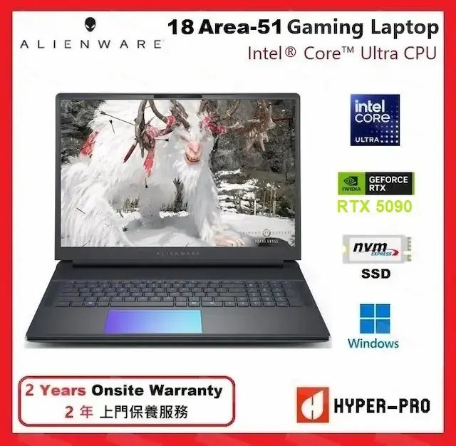 ALIENWARE | 18 Area-51 U9 32GB 2TB RTX 5090 Gaming Laptop | HKTVmall ...