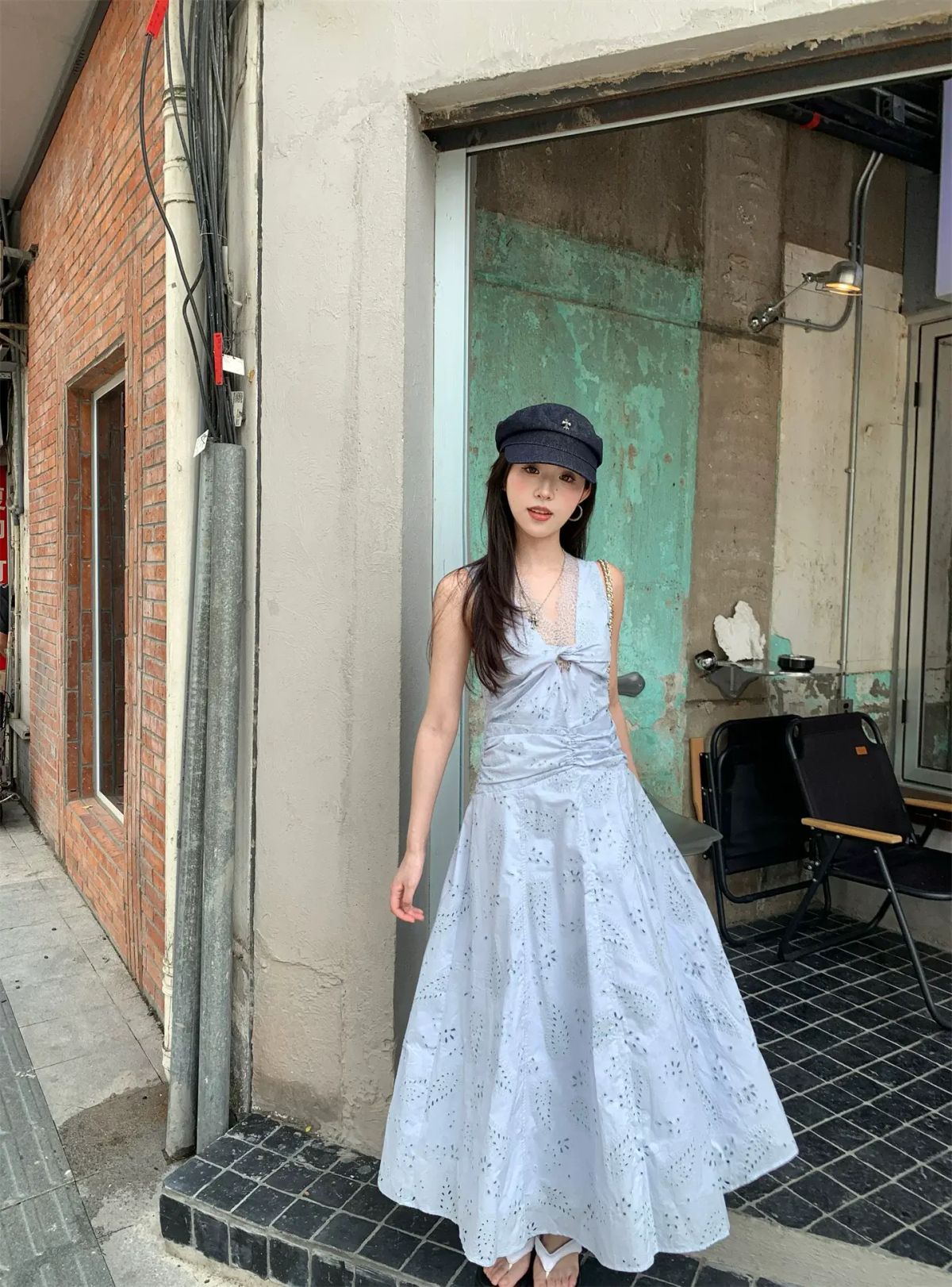 kumikumi new lace splicing vest dress  women s dress  early summer  age reducing kink  hollow A l M