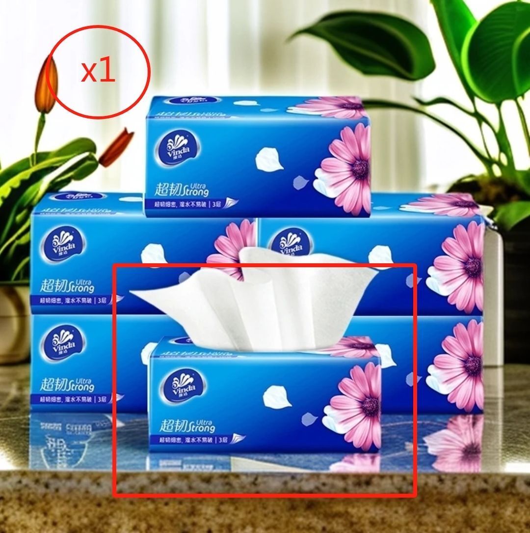 維達 - 3層超柔韌抽取式面紙 ( 100抽)(1包装)
