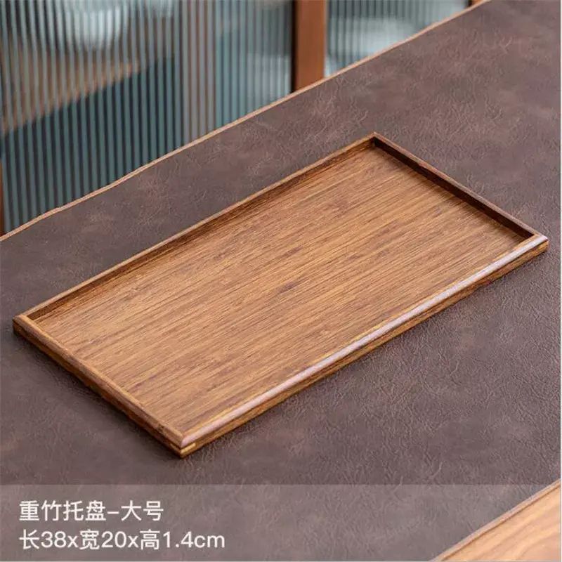 重竹日式幹泡臺茶具小茶盤竹製長方形奉托盤家用簡約迷你茶臺茶海