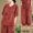 實拍2026民族風天絲麻刺繡套裝女夏季寬鬆大碼顯瘦T恤+褲子