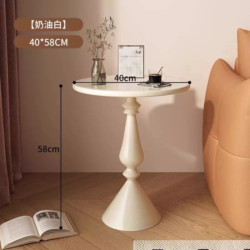 轻奢沙发边几客厅家用小茶几边桌复古角几铁艺床头置物阳台小圆桌