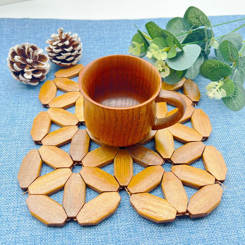 廚房創意實木隔熱墊餐桌菜墊茶杯墊鍋墊放鍋防燙防滑砂鍋墊杯墊