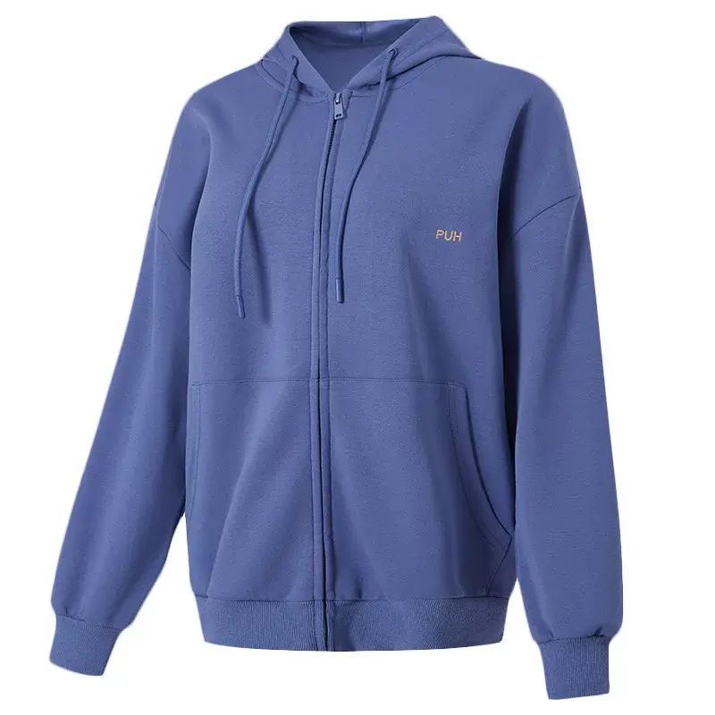 Fitness casual loose sports jacket, hooded yoga sweatshirt