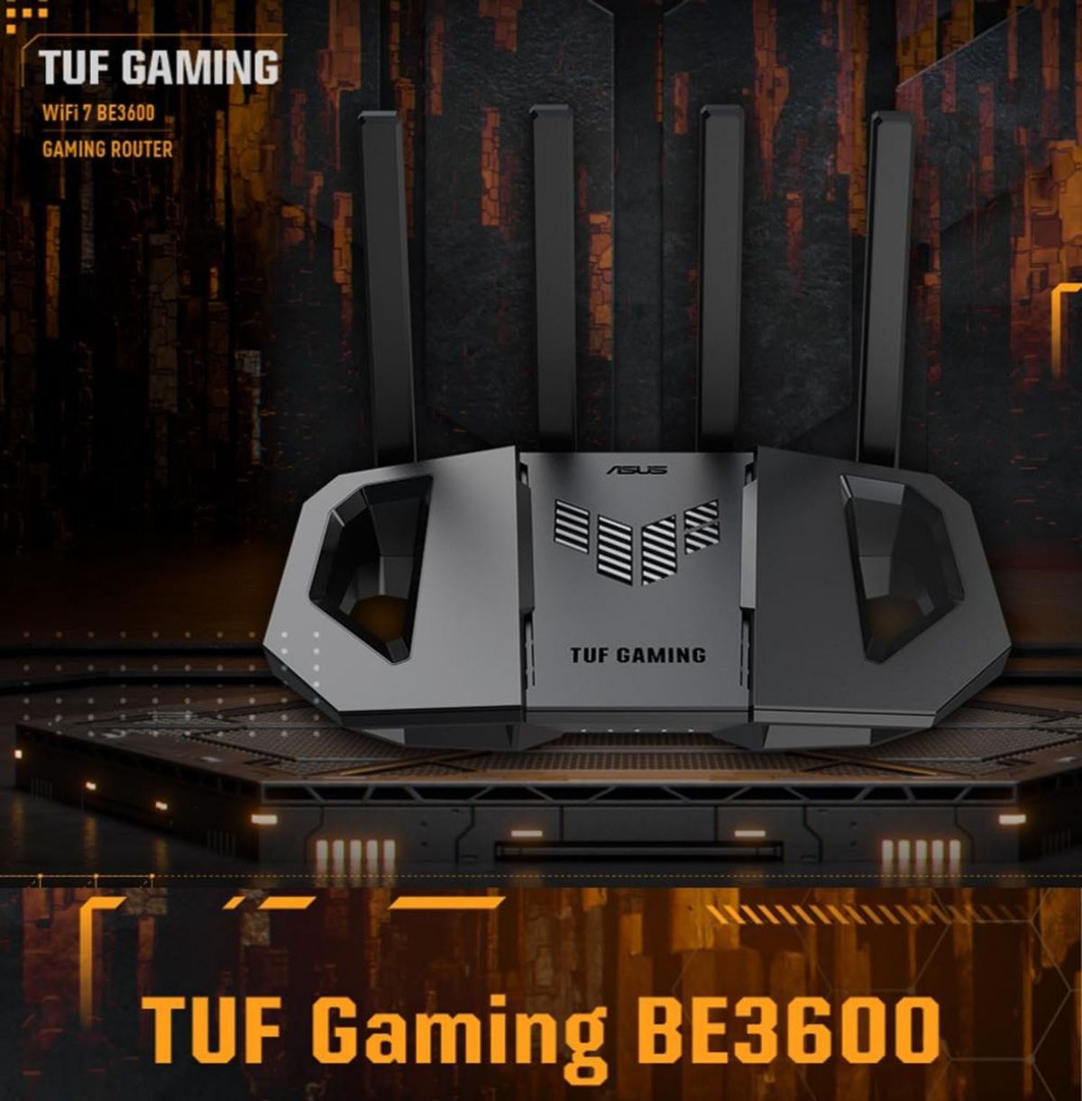 華碩 | [BE3600] ASUS TUF-BE3600 688+2882 Mbps WiFi 7 Gigabit Router (NE ...