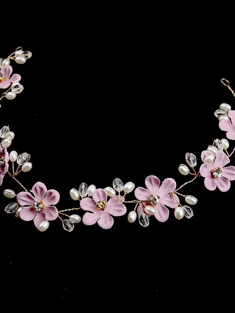 欧美超仙头箍花朵花环饰品发带珍珠娘新娘皇冠甜美韩式结婚纱头饰