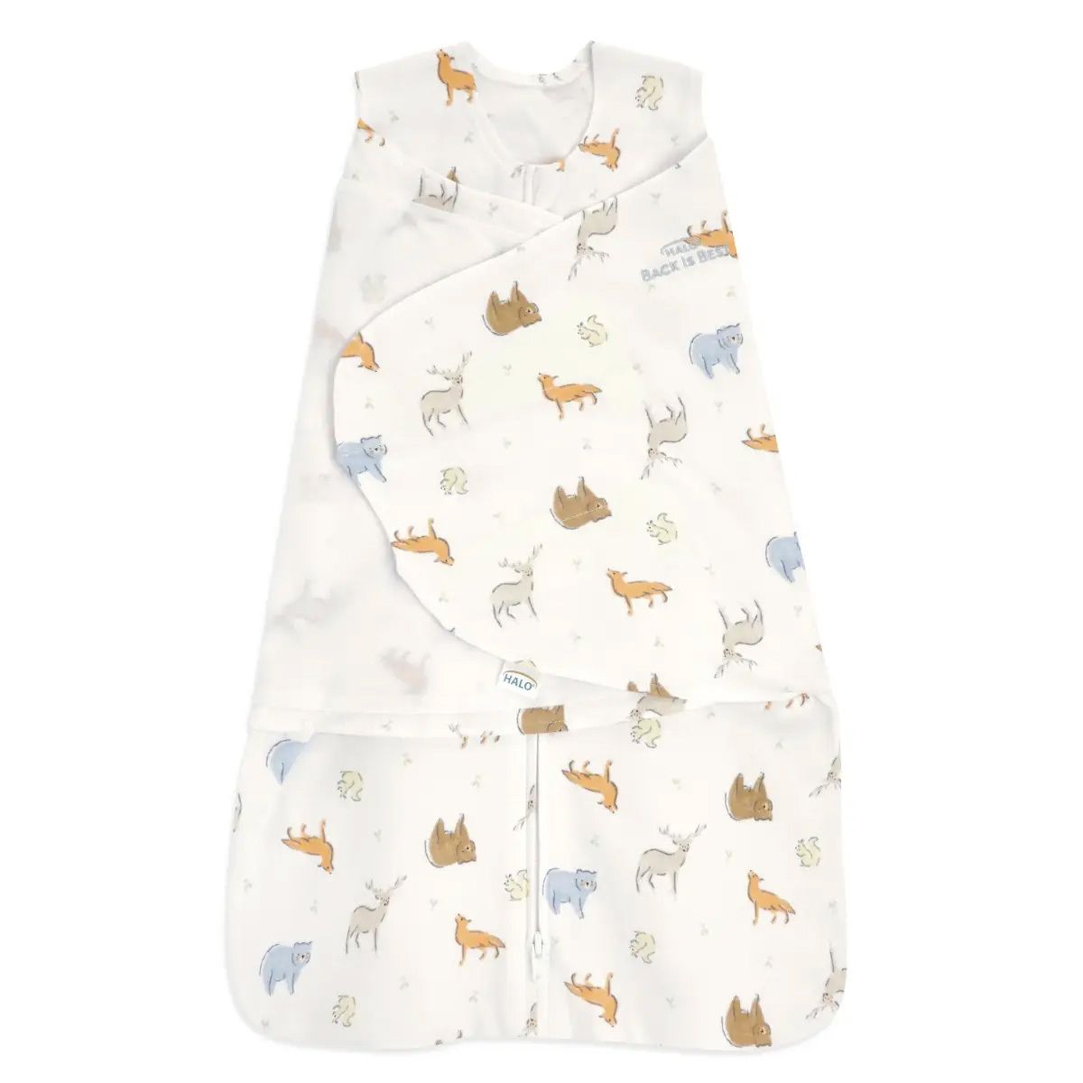 NEW! (Summer/ NB/ 0-3mth )Halo 2 in 1 Swaddle + Sleeping Bag (Forest Friends/ Cotton) _4965